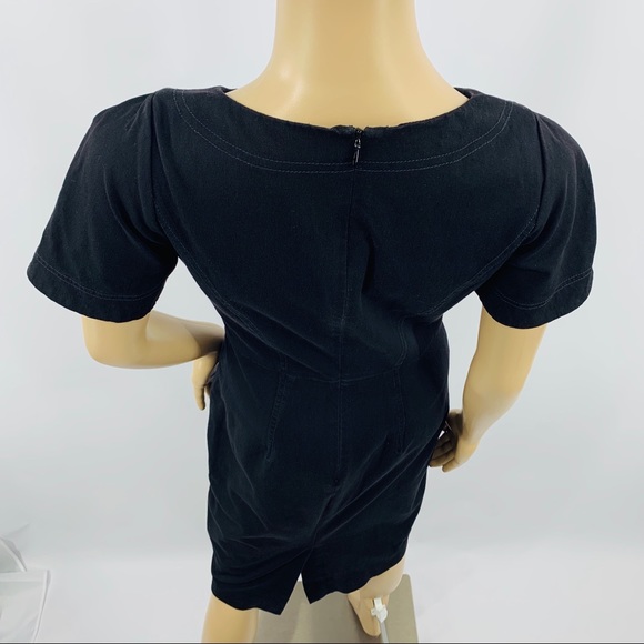 ✨3/$50 J. Crew Black Short Sleeve Scoop Neck Dress - Picture 6 of 8